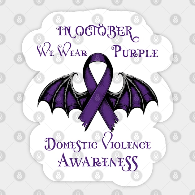 In October We Wear Purple Sticker by JessArty